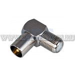 Переход гнездо F-штекер TV угловой PROCONNECT