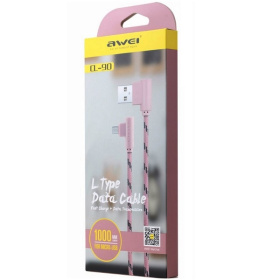 Кабель USB 2A AWEI CL-90 (microUSB угловой) 1м