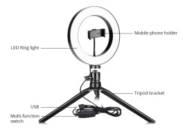 Огонек OG-SMH01 лампа кольцевидная со штативом