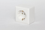 Розетка с зазем. наруж однок. Розетка Schneider Electric RA 16-133-B 16A-250В ОУ бел ХИТ 10028