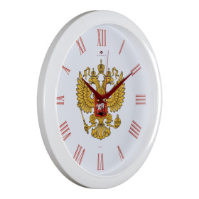 Часы 6026-282 корпус белый "Герб РФ"