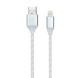 Дата-кабель Smartbuy USB - 8 pin, с индикацией, 1 м, белый, с мет. након. (iK-512ssbox white)
