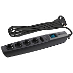 Сет.фильтр ЭРА SFU-5es-2m-B зем., выкл., черн.