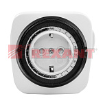 Таймер механический розеточный 24ч /15 мин.RX-28, 230/3500Вт REXANT 11-6005