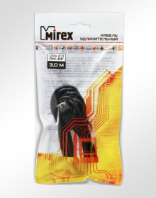 Кабель удлинительный Mirex USB 2.0 AM-AF 3 метра (7313)