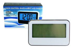 Электронные часы DS-2618 (дата,день недели,термометр,будильник) белые DS-2618