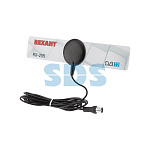 Антенна комнатная активная для цифр. ТВ REXANT RX-255, ср. Ку=2дБ, кабель1,2м, присоски