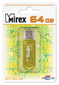 USB флэш-накопитель 64 ГБ Mirex ELF YELLOW 64GB