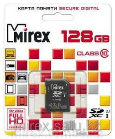 Карта памяти SDХC MIREX 128GB (UHS-I, class 10)