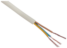 Провод ПВС 3*0,75 белый до 300В ТУ (100) КУСКИ:14,7  9,5