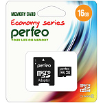 Карта памяти Micro-SD 16GB Perfeo (Class 10) economy series с/а