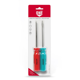 Набор отверток 2 шт, крестовые и шлицевые, PH2x100, SL6x100, CR-V, Smartbuy One Tools