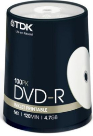 Диск TDK DVD-R 16x Brand банка 100 шт