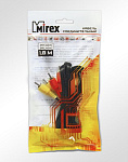Кабель соединительный Mirex 3RCA (M)- 3RCA (M) 1,8 метра, аудио+видео (7559)