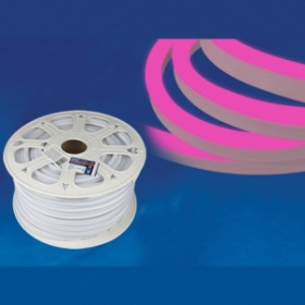 Светодиодная лента "гибкий неон" ULS-N21-2835-120LED/m-8mm-IP67-220V РозовыйUniel
