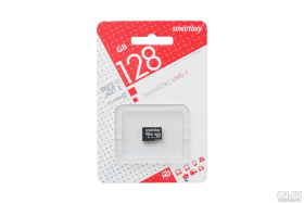 Карта памяти micro SDXC  Smartbuy 128GB Class 10 UHS-1 б/ад