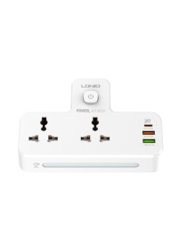 Сетевой разветвитель LDNIO SC2311/ / 2  розетки + LED Ночник/ 2500W/ 3 USB: QC 3.0+PD 3.0 20W/ White