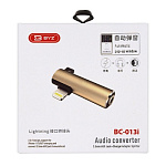 Переходник для iPhone BYZ BC-013I , Jack 3.5 мм-8pin (Lightning), черный