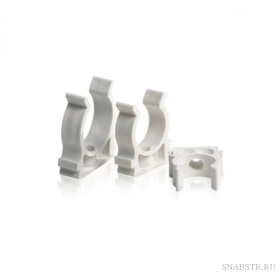 Крепеж-клипса для труб D25 (СЕРАЯ) U-Plast